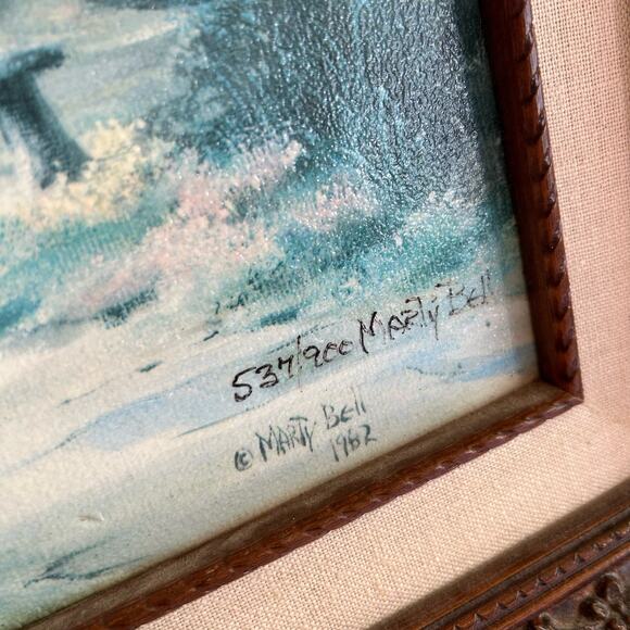 Marty Bell Larkspur Cottage Limited Edition Lithograph Canvas Print #537/900 - Picture 5 of 15